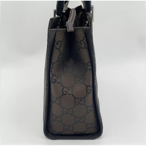 Authentic Gucci GG Canvas Brown Tote Bag with bamboo handles ECU COA included - Picture 6 of 17